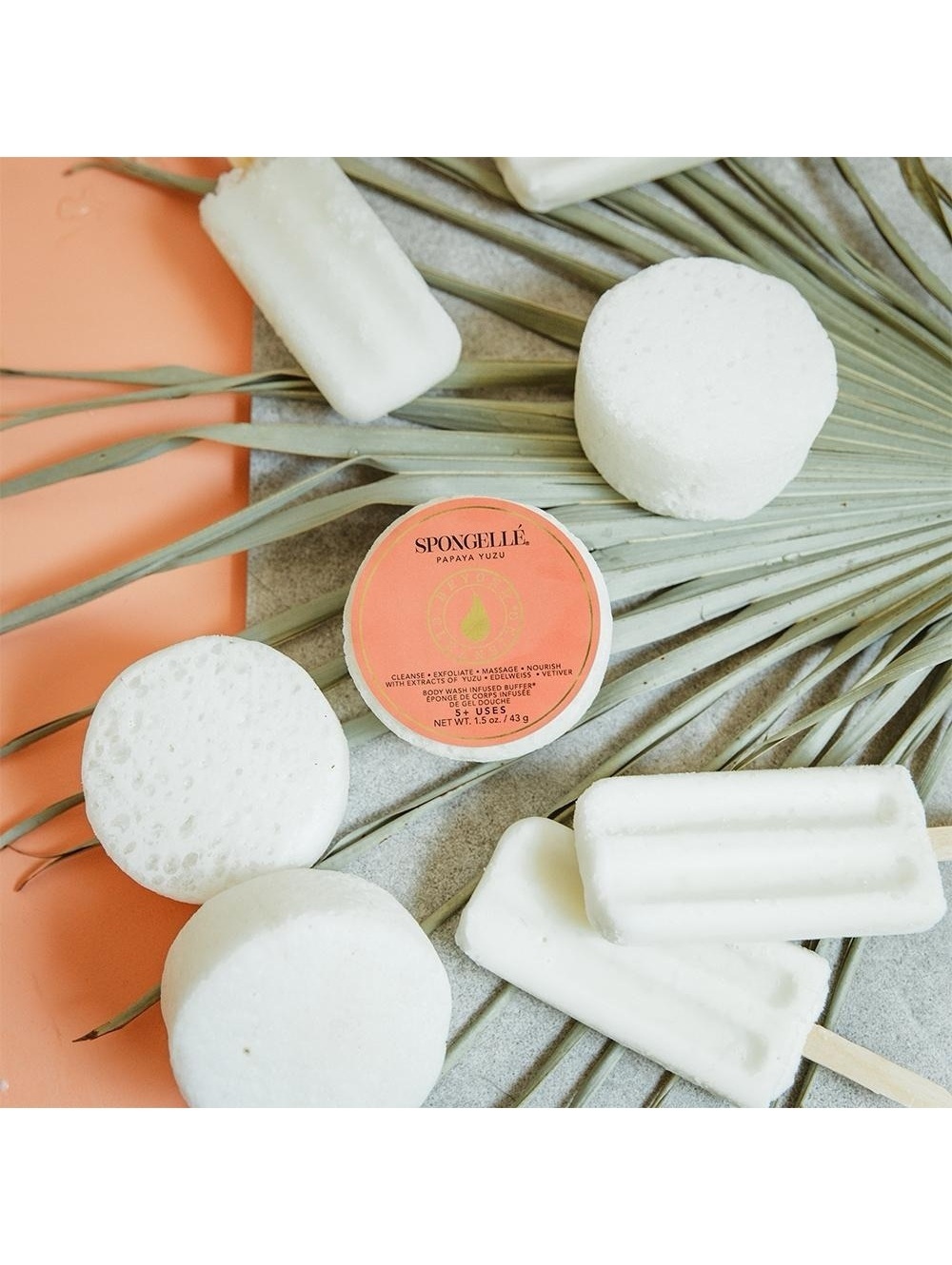 Spongelle Spongette Bath Sponge in Papaya Yuzu